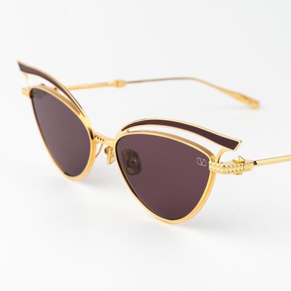 Valentino Women Sunglasses Titanium Gold Grey CAt Eye V - GLASSLINER VLS-118B-55 main image 9